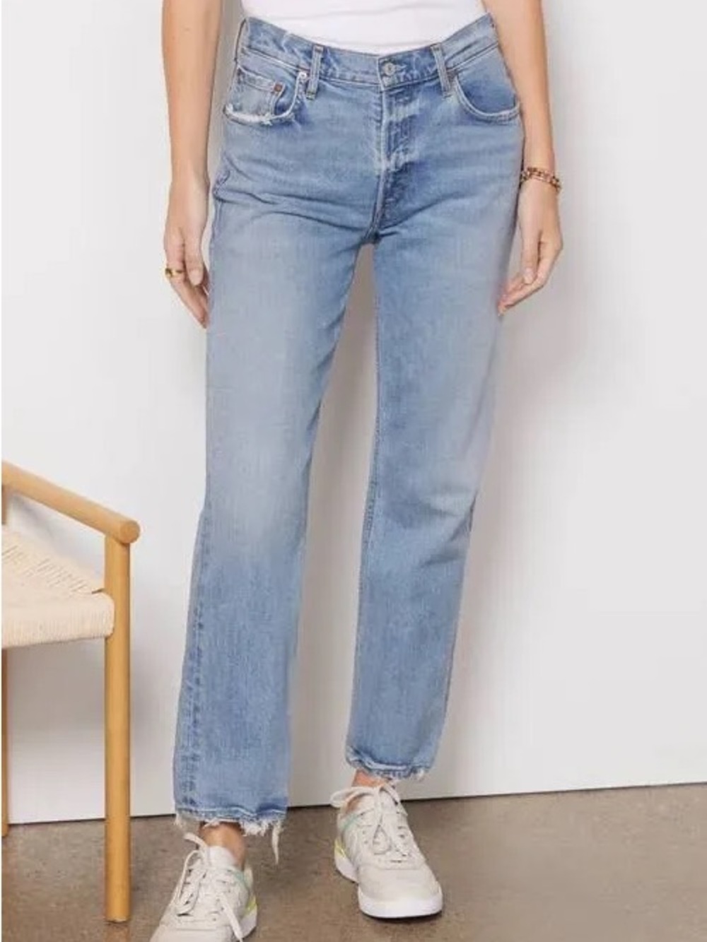AGOLDE Kye Midrise Stretch Straight Leg Jean Forseen Wash 27